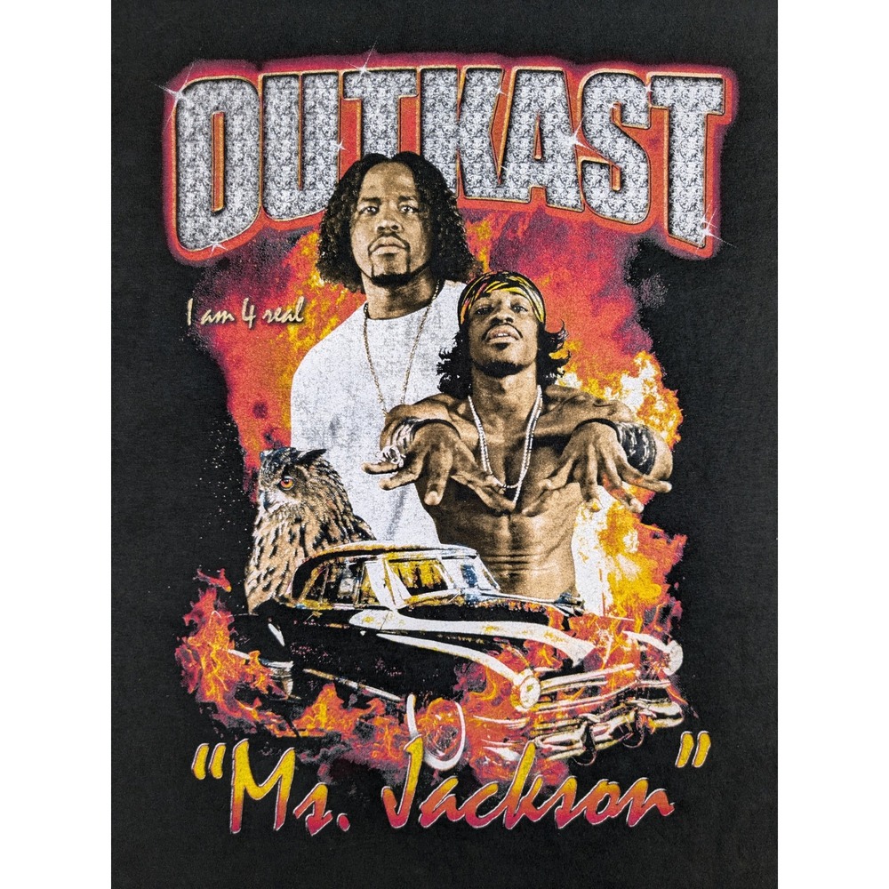 Outkast Ms. Jackson Graphic T Shirt Mens Black Short Sleeve Cotton XS